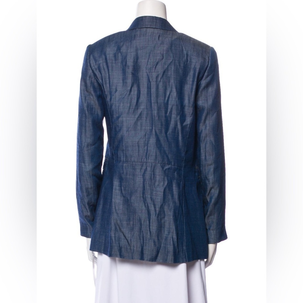 Classic Single-Button Navy Blue Blazer - Picture 2 of 16